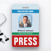 Name Foto Journalist Reporter Pressausweis ID Kart