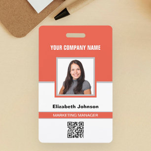 Name Foto Logo QR-Code Firmenmitarbeiter Ausweis