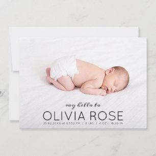 Name Foto Overlay Pastel Terrazzo Birth Ankündigung