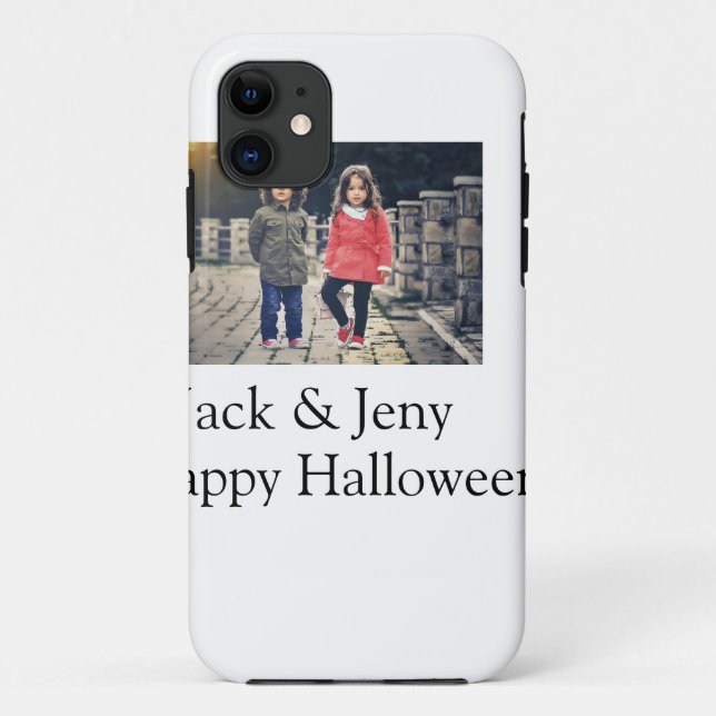 Name Foto Text Halloween Junge Case-Mate iPhone Hülle (Rückseite)