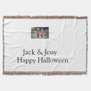 Name Foto Text Halloween Junge Decke