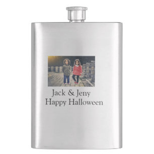 Name Foto Text Halloween Junge Flachmann
