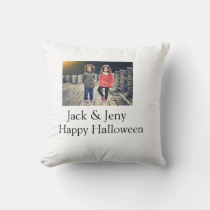 Name Foto Text Halloween Junge Kissen