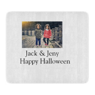 Name Foto Text Halloween Junge Schneidebrett