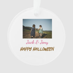 Name Foto Text Halloween Kinder Mädchen Junge hinz Ornament