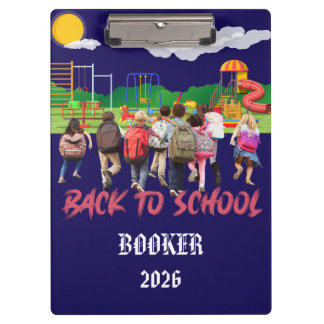 Name Foto Zurück zur Schule Anpassbar Klemmbrett