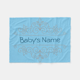 Name Frame Baby Blanket Fleecedecke