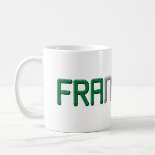 Name Francesco Italienische Flaggenfarben Typograf Kaffeetasse