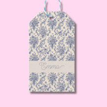 Name Französisches Land Toile de Jouy Blaues Muste