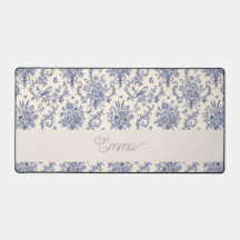Name Französisches Land Toile de Jouy Blaues Muste