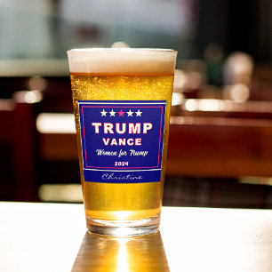 Name, Frauen für Trump 2024 Wahl Sake Pint Glas