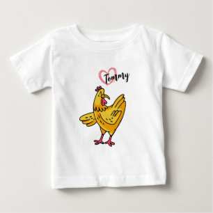 Name für Hühner Geburtstagsgeschenk, Hühnerliebhab Baby T-shirt