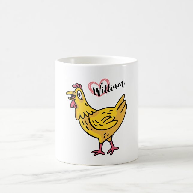 Name für Hühner Geburtstagsgeschenk, Hühnerliebhab Kaffeetasse (Mittel)