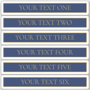 Name für Navy & Gold-Name oder Unternehmen Aufkleber