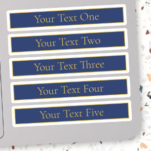 Name für Navy & Gold-Name oder Unternehmen Aufkleber