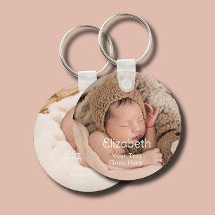 Name für Neugeborenes Baby 2 Foto Schlüsselanhänger