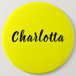 Name für Schwarze Personalisierung Neongelbe Far Button