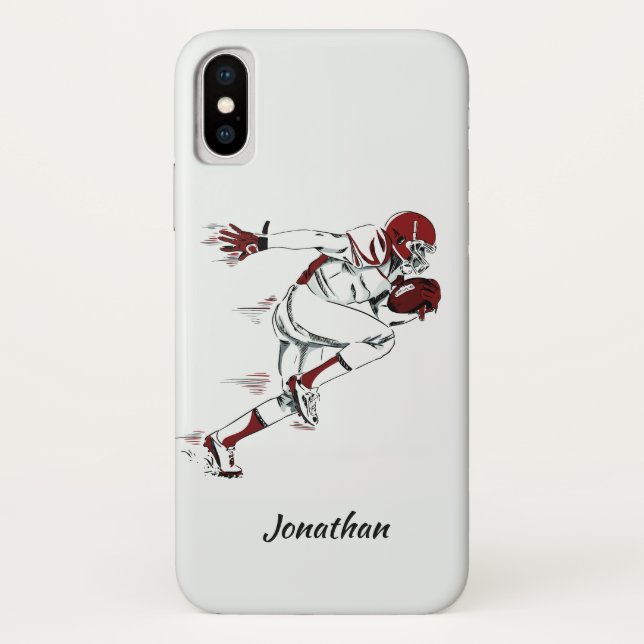 Name-Fußball-Spielertelefon-Hüllen Case-Mate iPhone Hülle (Rückseite)