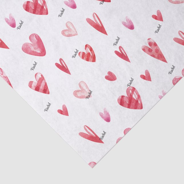 Name, Gewebepapier (3) Herzkronen Seidenpapier (Ausschnitt)