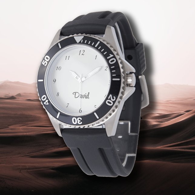 Name Girl Boys Women Men | Alabaster Elegant Armbanduhr (Von Creator hochgeladen)