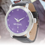 Name Girl Boys Women Men | Royal Lila Stylish Armbanduhr<br><div class="desc">Personalisierter Name Girl Boys Women Men | Royal Lila Eleganto Modern Watch | Classic | elegant | Trendy | Stilvoll | Geschenk. Sie können Ihren Namen, den Namen eines geliebten Menschen oder eine spezielle Nachricht hinzufügen. Ob es ein herzliches Geschenk für jemanden ist, der Ihnen lieb ist oder eine persönliche...</div>