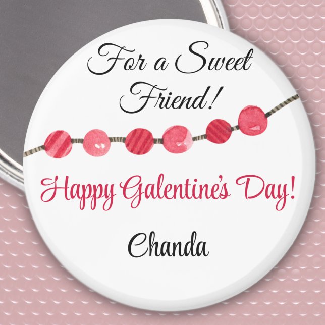 Name | Girly Happy Galentine's Day 2.25-in Round Magnet (Von Creator hochgeladen)