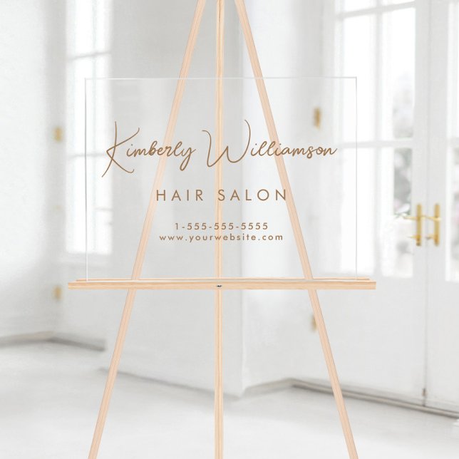 Name Gold Signature Script Acrylschild (Von Creator hochgeladen)