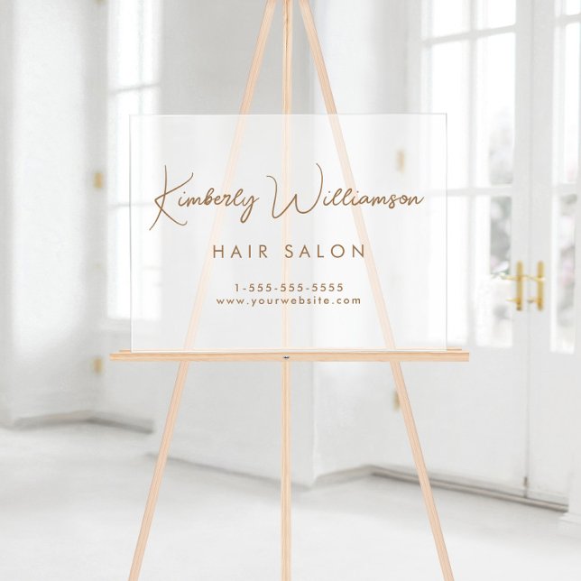 Name Gold Signature Script Mattiert Acrylschild (Von Creator hochgeladen)