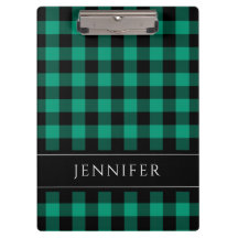 Name Green & Black Karos Kariert Gingham Pattern