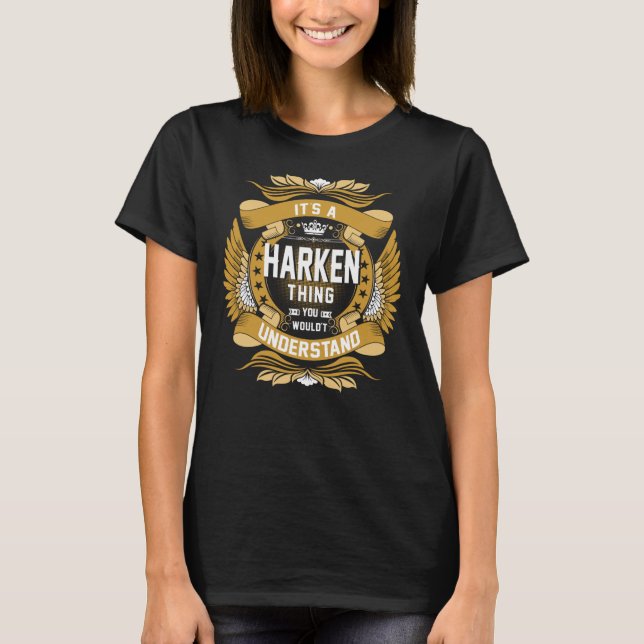 Name HARKEN, Familienname HARKEN Wappen T-Shirt (Vorderseite)