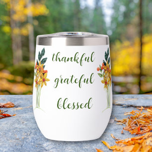 Name, Herbstpapier Gequillte Blume 11oz Weiß