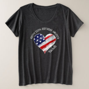 Name Herzlichen Glückwunsch zum 250. Geburtstag Am Große Größe T-Shirt