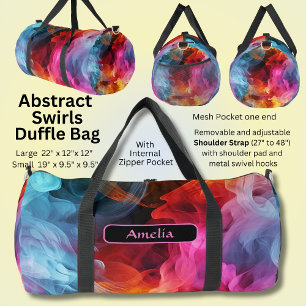 Name hinzufügen, Abstraktes Verwirren Duffle Bag