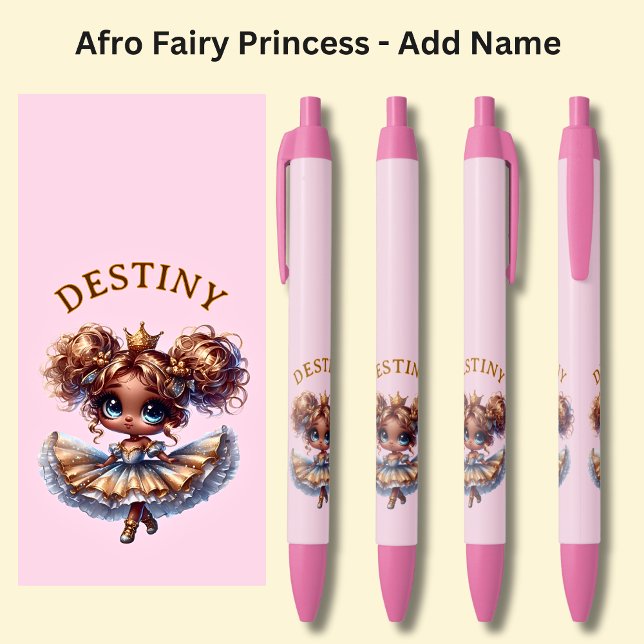 Name hinzufügen, Afro Fairy Princess tanzen auf Ro Kugelschreiber (Von Creator hochgeladen)