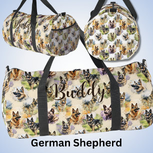 Name hinzufügen, deutscher Hirte Duffle Bag