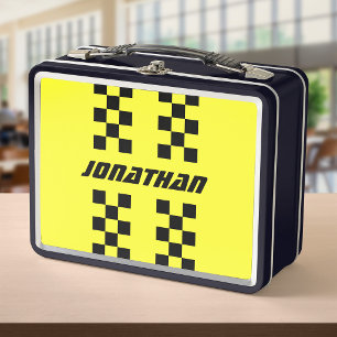 Name hinzufügen Farben editierbar Doppelt karierte Metall Brotdose