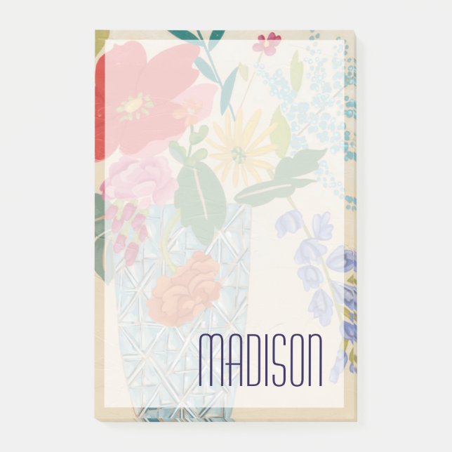 Name hinzufügen| Frühjahrsblüten II Post-it Klebezettel (Vorderseite)