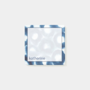 Name hinzufügen  Indigio Wasserfarben - Druckkreis Post-it Klebezettel