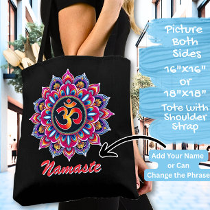 Name hinzufügen, Mandala mit OM-Symbol auf schwarz