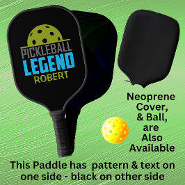 Name hinzufügen, Pickleball Legend Gelb Grün Blau Schläger
