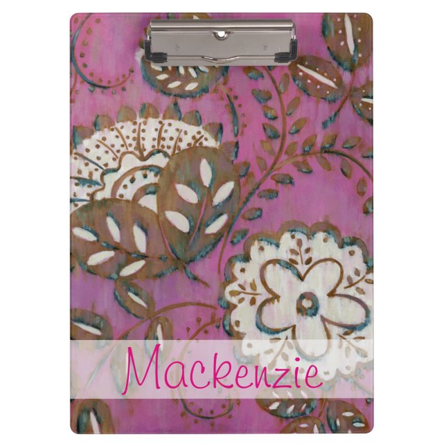 Name hinzufügen| Radiant Ornament I Klemmbrett (Vorderseite)