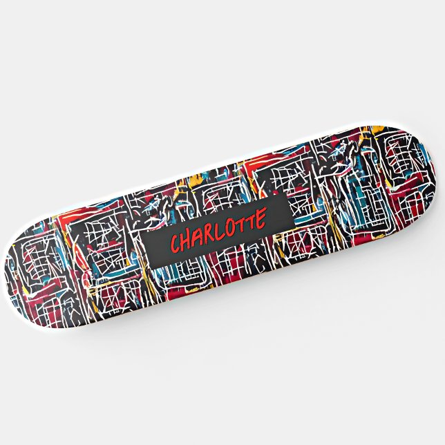 Name hinzufügen, Red Blue Yellow Skateboard (Von Creator hochgeladen)