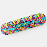 Name hinzufügen, Rosa Blau Orange Graffiti Skateboard<br><div class="desc">Fügen Sie Namen oder irgendeinen Text,  Pink Blue Orange Graffiti - sehen Sie meinen Laden für viel mehr großartige Designs.</div>