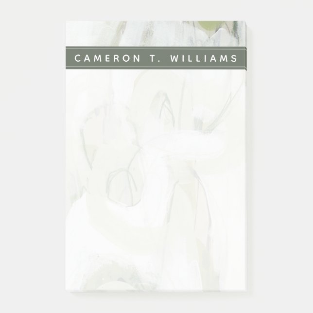 Name hinzufügen| Schwung Post-it Klebezettel (Vorderseite)