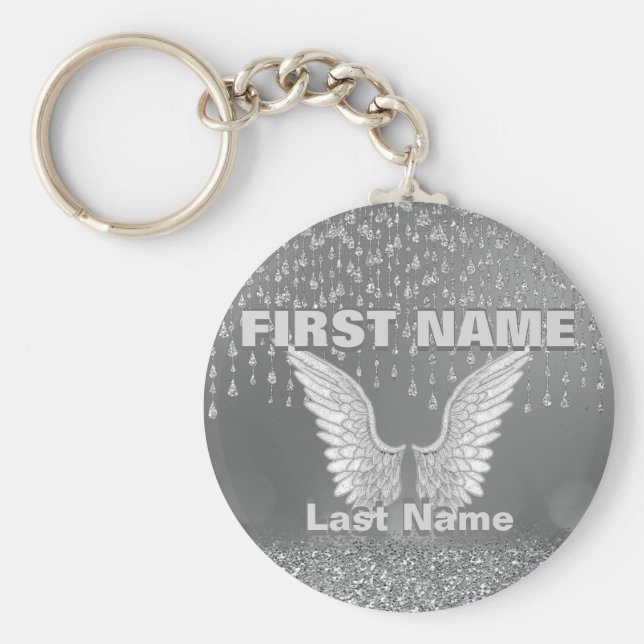 Name hinzufügen | Silberreißen Schlüsselanhänger (Vorne)
