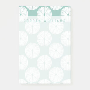 Name hinzufügen  Taco über Liebe  Aquamarin Limone Post-it Klebezettel