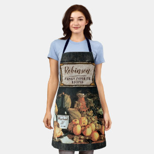 Name hinzufügen Wein und Obst All-Over Print Schür Schürze