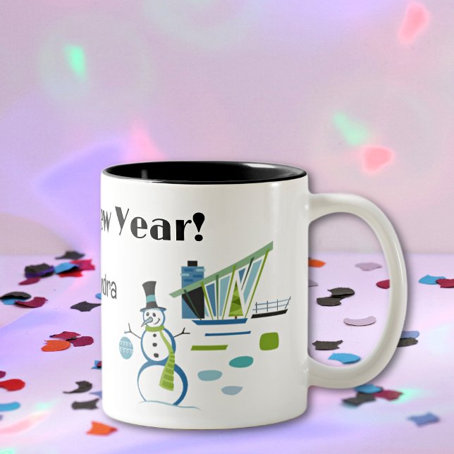 Name, HNY Happy New Year 11oz Retro Zweifarbige Tasse (Von Creator hochgeladen)
