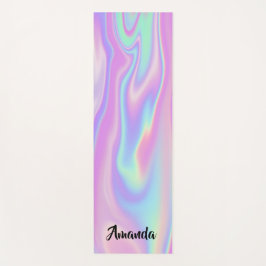 Name Holographic Pink Ombre Gift Idea Yogamatte