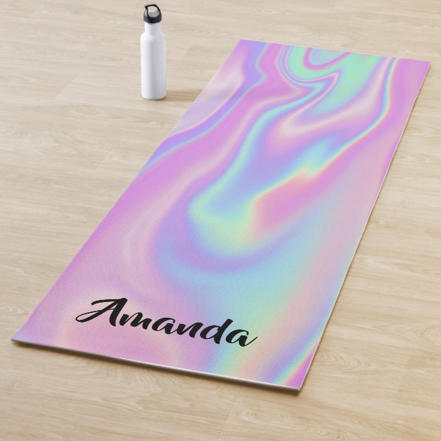 Name Holographic Pink Ombre Gift Idea Yogamatte (Beispiel)
